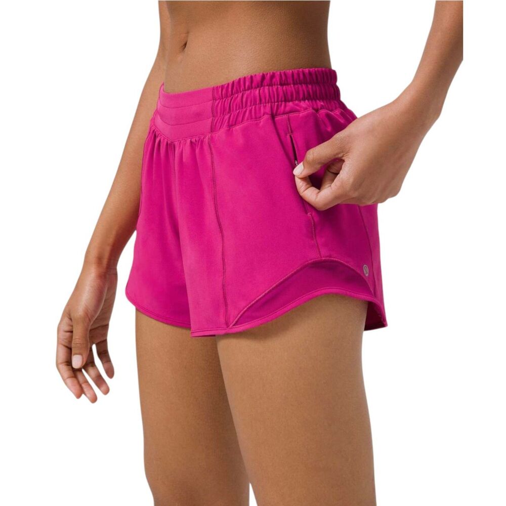 Lululemon Hotty Hot Short Low Rise 4" Ripened Raspberry - Picture 3 of 7